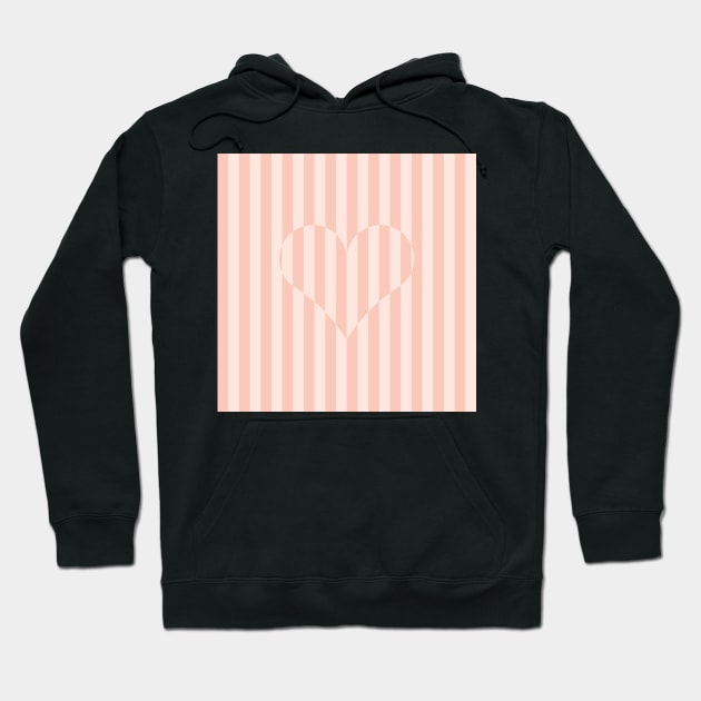 Striped Heart Hoodie by kallyfactory